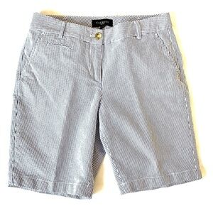 Talbots Sz 6P Seersucker Bermuda Shorts.